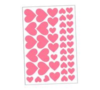 ORFOFE Glowing Heart Sticker Luminous Wall Decal Removable Glow Dark Heart-Shaped Love Sticker for Bedroom Living Nursery Decor Pink