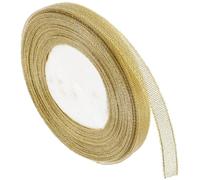 ORFOFE Gold Glitter Ribbon 1cm Wide Metallic Sparkling Wrapping Ribbon for Presents, Wedding, DIY Crafts, Floral Bouquets, Balloon and Decoration, 22 Meters Roll