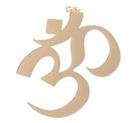 ORFOFE Golden Om Symbol Brooch Pin in Stainless Steel with Fine Relief Detailing and Vintage Finish, Spiritual Meditation Jewelry for Scarf Or Backpack Decoration