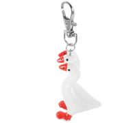 ORFOFE Gothic Animal Three-Headed Goose Metal Keychain Backpack Pendant Decorative Key Ring Accessory for Bag and Car Use, 17G Random Style Charm