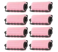 ORFOFE Hair Rollers for Medium Hair 8pcs Small Sponge Curlers 3.5cm Pink Self Holding Curl Hair Curlers for Sleep and Home Use, Suitable for Daily Styling
