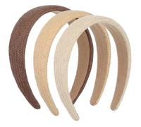 ORFOFE Hairband with Clips Top 3pcs Braided Headband Plastic Material Hair Accessories Suitable for Makeup and Washing Face