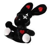 ORFOFE Halloween Goth Bunny Plush Large Ears Soft Stuffed Animal Rabbit Doll for Home Decor Sofa Bedroom Gift Premium Cute Plushie