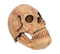 ORFOFE Halloween Skull Mask Full Head Latex Skeleton with Movable Jaw Lifelike Horror Cosplay Headpiece for Carnival Day Dead Party Decorations