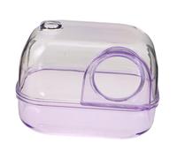 ORFOFE Hamster Sand Bath Box with Advanced Splash Guard Transparent Camera-shaped Small Pet Bathtub for Chinchilla and Gerbil Dual-use Litter and Bath Container with Non-slip Base