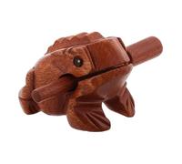 ORFOFE Handcarved Wooden Frog Guiro Musical Instrument Wood Tone Block Percussion for Adults and Unique Artisan Sound Maker and Decorative Charm
