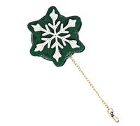 ORFOFE Handmade Snowflake Shaped Coin Purse DIY Kit Green PU Material Craft Supplies for Beginners Women Hand-Sewn Bag Making with Comfortable Practical Design for Daily Storage and Gift for for for
