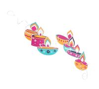 ORFOFE Happy Diwali Banner Vibrant Classroom Festival Decorations Multifunctional Party Wall Hanging for Diwali Celebration and Festive Atmosphere