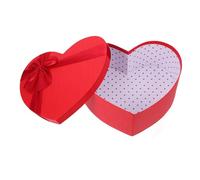 ORFOFE Heart Shaped Box Medium Red with Lid for Valentines Day Chocolates and Flowers, Empty Heart Craft Box for Floral Arrangements and Valentine