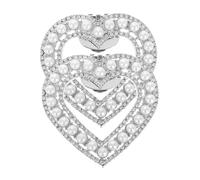 ORFOFE Heart-shaped Detachable Shoe Jewelry Clips for Women Rhinestone Crystal Pearl Shoe Decorations Secure Fit Buckle Accessories for Bridal Wedding Prom High Heels Comfortable Styling