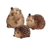 ORFOFE Hedgehog Model Toy Educational Plastic Hedgehog Figurine for Children Learning Wild Animal Science Toy Set of 3 Suitable for Boys and Girls