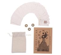 ORFOFE I Ching Hexagram Cards with Divination Coins and Instruction Guide Paper Feng Shui Luck Deck for Chinese Culture Ancient Guide for Easy Learning and Insightful Analysis