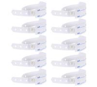 ORFOFE Id Wristbands for Hospital Use with Accurate Patient Identification and Convenient Data Access 100pcs PVC Disposable White Plastic Hospital Identification Bands Suitable