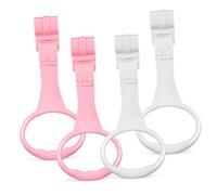 ORFOFE Infant Baby Pull up Rings 4 Pcs, Plastic Crib and Playpen Handles for Toddler Walking Support and Motor Skill Training