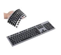 ORFOFE Keyboard Protector Waterproof Silicone 1 PC Black Compatible with Dell Optiplex 5460 7450 Keyboard for Wired Keyboard Dust Protection