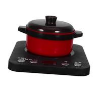 ORFOFE Kitchen Appliance with Sound and Light Effects Pretend Induction Cooker and Soup Pot Lightweight Plastic Playset for Role-playing Social Skills and Fine Motor Development