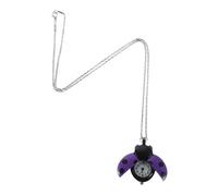 ORFOFE Ladybug Pocket Watch Pendant Vintage Alloy and Glass Material Accurate Timekeeping High Precision Cute Design for Children Keychains and Cosplay Events 34Cm Size