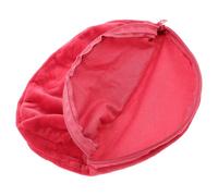 ORFOFE Large Burgundy Flannel Hot Water Bottle Cover with Plush Insulation, Round Thermal Cozy Sleeve for Winter Warmth, Reusable Hot Water Bottle Accessory