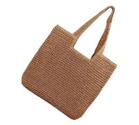 ORFOFE Large Capacity Woven Tote Bag for Women Lightweight Straw Handwoven Shoulder Bag Summer Beach Handbag Portable Casual Picnic Shopping Tote