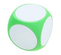 ORFOFE Large Green Eva Blank Dice for Classroom Teaching and DIY Board Games Lightweight Writable Dice for Family Party Math Learning and Counting Activities