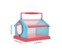 ORFOFE Large Natural Exploration Observation Box with Pink-blue Silkworm Habitat and Tweezers Visible Insect and Plant Observation Container for Learning and Cognitive Development