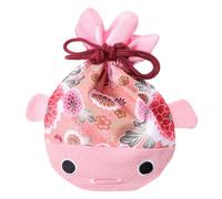 ORFOFE Large Pink Drawstring Candy Bag Goldfish Pattern Wedding Sweet Bag Bridal Shower Favor Pouch Japanese Style for Candy Packaging