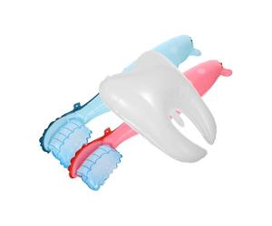 ORFOFE Large Toothbrush Tooth Balloon for Kids Party Decoration Props Fun Tooth Shaped Party Supplies for First Celebrations and Birthday Events