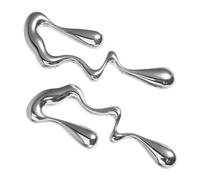 ORFOFE Lightweight Irregular Waterdrop Earrings Abstract Metal Dangle Statement Jewelry for Women Unique Modern Design Everyday and Special Occasion Accessory