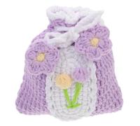 ORFOFE Lightweight Ladies Small Purse Crochet Drawstring Pouch in Woolen Yarn Compact Coin Purse for Organising Change and Earphones, for Daily Use