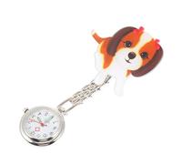 ORFOFE Little Dog Pocket Watch for Nurses and Doctors, Super Lightweight Stainless Steel Hanging Watch Large Black Arabic Markers, Keeps Accurate Time, for Hospital Use