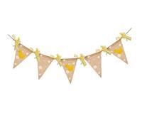 ORFOFE Little Yellow Duck Pulls The Flag Party Banner Linen Banner for Kindergarten Party Garland Kindergarten Bunting