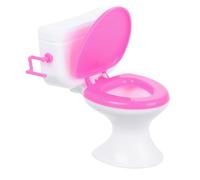 ORFOFE Lovely Miniature Toilet for Dollhouse Bathroom Decor Compact White Mini House Accessory with Fine Detail and Smooth Surface Lightweight Miniature Bathroom Furniture for Playsets