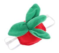 ORFOFE Lovely Strawberry Shaped Pet Hat Skin-friendly Dog Cat Headwear for Parties Breathable Costume Accessory for Small Pets Fun Holiday Decoration