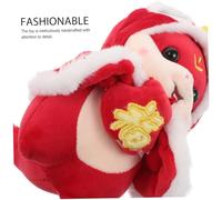 ORFOFE Lucky Snake Plush with Suction Cup Chinese Year Decoration Zodiac Snake Doll Soft Handmade Lunar Year Ornament for Home and Office