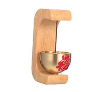 ORFOFE Magnetic Doorbell Chime with Brass Bell and Wooden Frame Easy Installation Shopkeeper Entry Bell for Home Office and Night Mode Volume Control Beech Wood Design