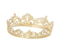 ORFOFE Metal Wedding Crown Headdress for Men and Women Prince and Queen Tiara Party and Prom Headpiece Fit Craftsmanship for Engagement and Performance