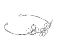 ORFOFE Metal Wire Headband Base with Large Single Circle, Iron Material for Secure Fit and Polished Surface, Vintage Flapper Style Crown Support Frame for Dance Rehearsals and Cosplay