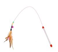 ORFOFE Metal Wire Teaser Cat Toy for Kittens Interactive Wire Hunter Bell Beads Play Fun for Indoor Cats Random Color