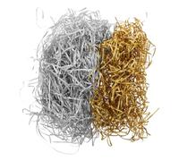 ORFOFE Metallic Crinkle Cut Shredded Paper Filler Dual Color Gold Silver Glossy Tissue Paper for Boxes Hampers DIY Craft Wedding Birthday Shower Decoration