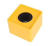 ORFOFE Microphone Logo Flag for Interviews Abs Square Design Yellow Easy to Carry for Reporters and Professional Use Area for Custom Branding