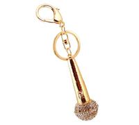 ORFOFE Microphone Shape Keychain Pendant, Unique Microphone Keyring Charm for Women, Purse and Handbag Accessory, Gift for Valentine’S Day