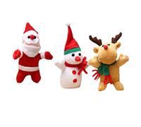 ORFOFE Mini Christmas Decorations Set 3pc Santa Deer Snowman Plush Dolls Plush Toys for Christmas Room Decor