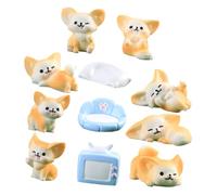 ORFOFE Mini Fox Resin Craft Ornament for Bonsai Pots Lifelike Small Fox Figurine Decor Lightweight Micro Landscape Accessory for Home and Garden Decoration Gift for Animal Lovers