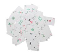 ORFOFE Mini Outdoor Mahjong Plastic Playing Cards Entertainment Prop for Home Bar Office Travel Game with Excellent Hand Feel