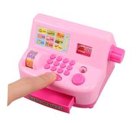ORFOFE Mini Pink Cash Register for Group Play Cognitive Development and Role-playing Portable Simulation Cashier for Enhancing Math Skills and Social Interaction