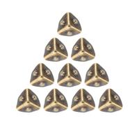 ORFOFE Mini Suitcase Corner Wraps 10Pcs Metal Parts for DIY Dollhouse Miniatures Small Jewelry Case Accessories Suitable for Vintage Luggage Cases in Antique Copper
