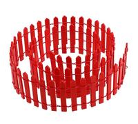 ORFOFE Mini Wooden Farmhouse Fence Red Picket Fence Decor for Dollhouse Garden Micro Landscape Accessories Easy to Arrange Natural Craftsmanship