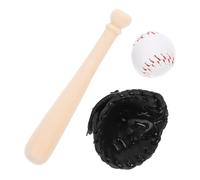 ORFOFE Miniature Baseball for Dollhouses Small Bat and Ball Pretend Playset and Realistic Sports Kit for DIY Micro Landscape Decoration and Creative