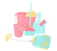 ORFOFE Miniature Doll House Cleaning Tool Kit for Pretend Play Housekeeping and Smooth Doll Accessories for Living Bedroom House Supplies Gift
