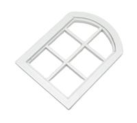 ORFOFE Miniature Doll House Window Frame White Dome Tool DIY Accessory for Dollhouse Furniture Decoration